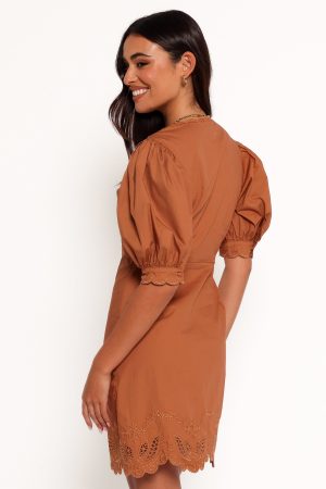 Rhodes Mini Dress – Brown