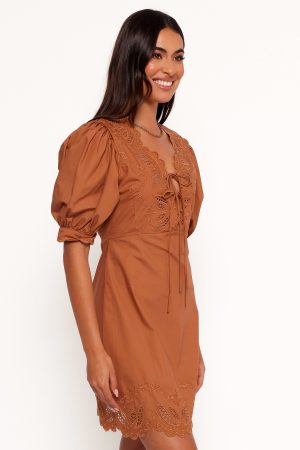 Rhodes Mini Dress – Brown