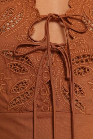 Rhodes Mini Dress – Brown