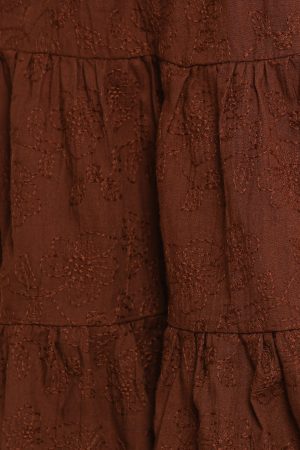 Rilie Halterneck Mini Dress – Brown