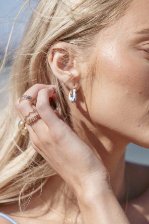 Riven Earrings – Blue