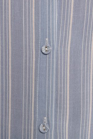 Rixo Button Down Top – Blue Stripe