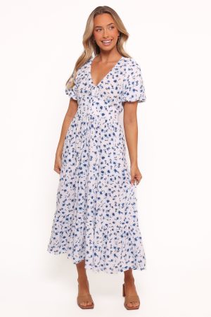 Roberts Maxi Dress – Blue Ditsy Floral