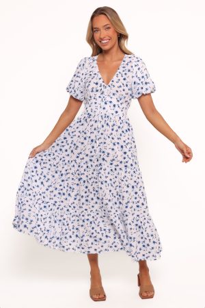 Roberts Maxi Dress – Blue Ditsy Floral