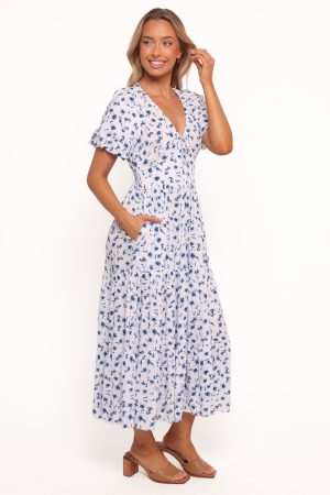 Roberts Maxi Dress – Blue Ditsy Floral