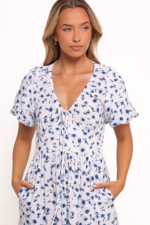 Roberts Maxi Dress – Blue Ditsy Floral