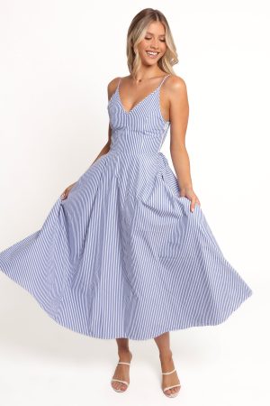 Romilly Strappy Maxi Dress – Light Blue