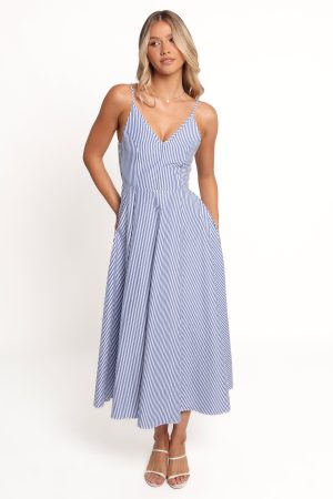 Romilly Strappy Maxi Dress – Light Blue
