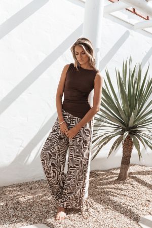 Romy Top – Chocolate Brown