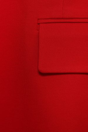 Ronny Open Front Knit Blazer – Scarlet Red