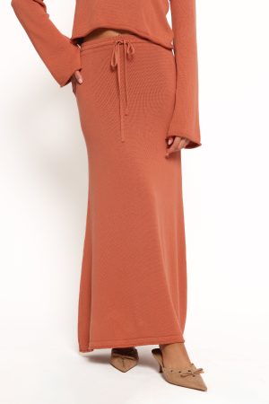 Rooney Knit Skirt – Cinnamon
