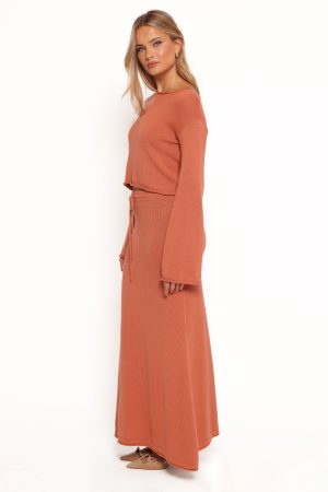 Rooney Knit Skirt – Cinnamon