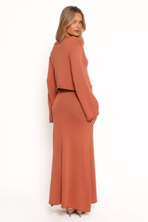 Rooney Knit Skirt – Cinnamon