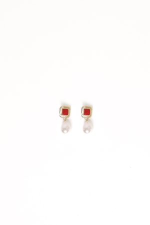 Rosalind Earrings – Gold/Pearl