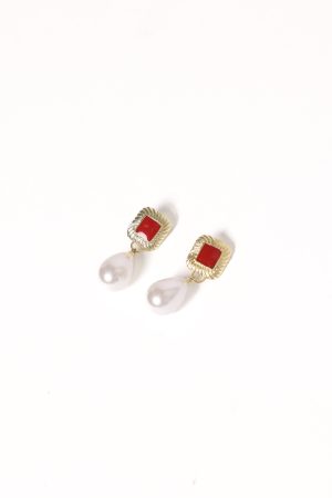 Rosalind Earrings – Gold/Pearl