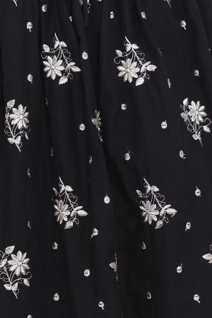 Rosemarie Midi Dress – Black Floral