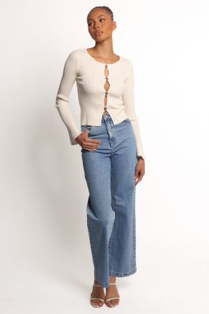 Rosienna Knit Top – Cream