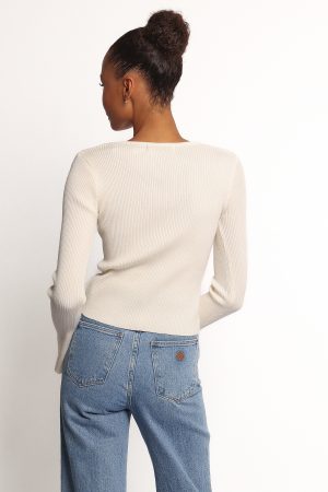 Rosienna Knit Top – Cream