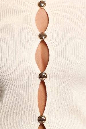 Rosienna Knit Top – Cream