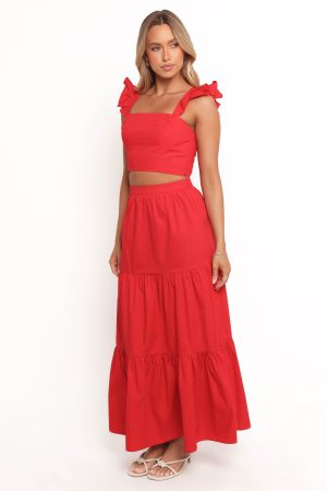 Roxia Skirt Set – Red