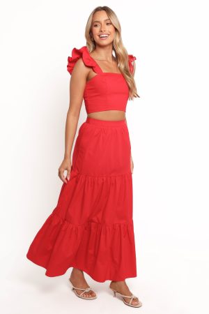 Roxia Skirt Set – Red