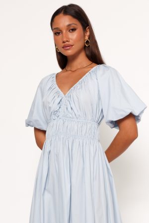 Rozie Midi Dress – Baby Blue