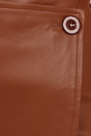 Rebecca Faux Leather Mini Skirt – Camel