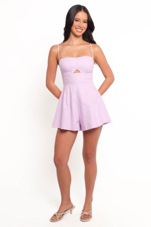 Rycee Scalloped Romper – Lilac