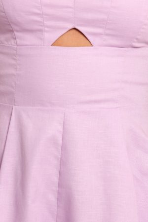 Rycee Scalloped Romper – Lilac
