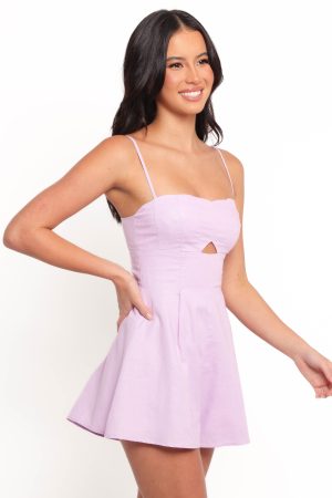Rycee Scalloped Romper – Lilac