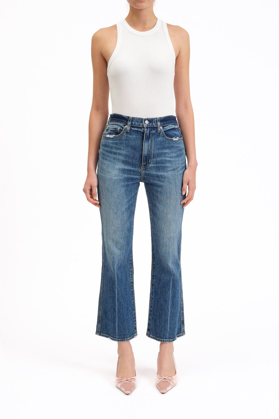 Soho High Rise Ankle Flare Jean - Rush Hour