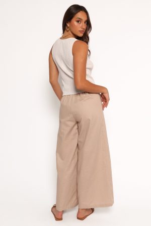 Sadie Wide Leg Pant – Oatmeal