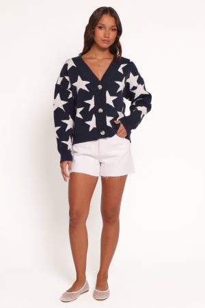 Sailor Star Knit Cardigan – Navy