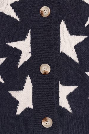 Sailor Star Knit Cardigan – Navy