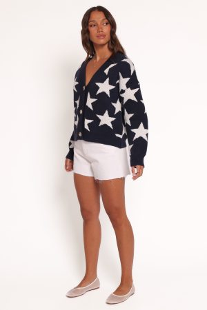 Sailor Star Knit Cardigan – Navy