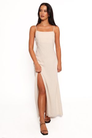Sawyer Midi Slip Dress – Oatmeal