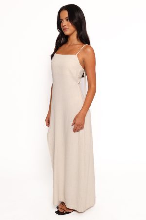 Sawyer Midi Slip Dress – Oatmeal