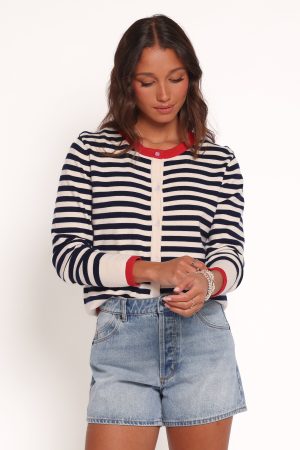 Scout Stripe Cardigan – Blue Stripe