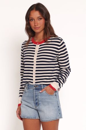 Scout Stripe Cardigan – Blue Stripe