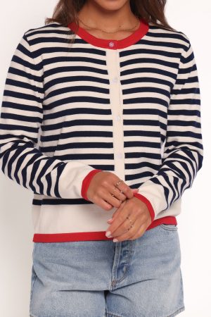 Scout Stripe Cardigan – Blue Stripe