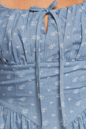 Shelton Mini Dress – Floral Denim