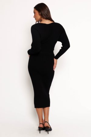 Serena Knitted Set – Black