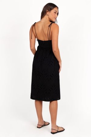 Sevara Midi Dress – Black