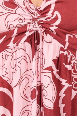 Shanae Maxi Dress – Pink Brown Paisley