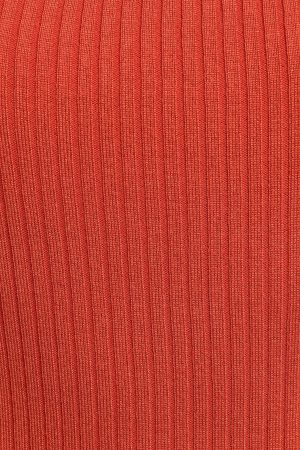 Shani Ribbed Knit Top – Brick Red