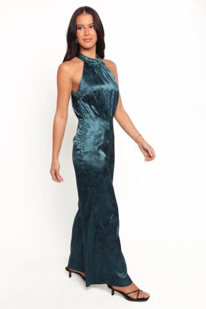 Shellbie High Neck Jumpsuit – Teal