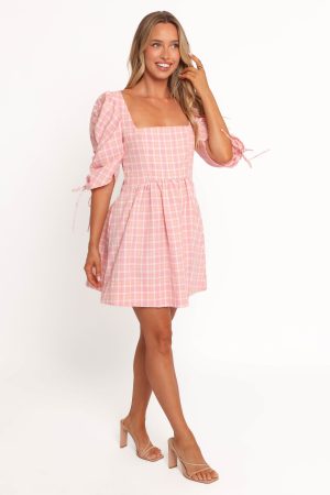 Siena Mini Dress – Pink Check
