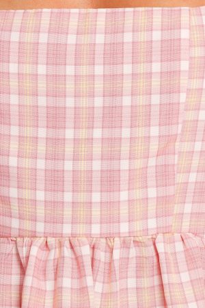 Siena Mini Dress – Pink Check