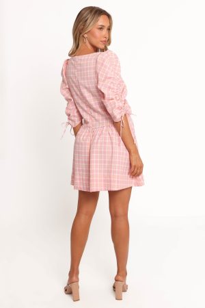 Siena Mini Dress – Pink Check