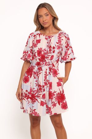 Simmons Mini Dress – Fuchsia Floral